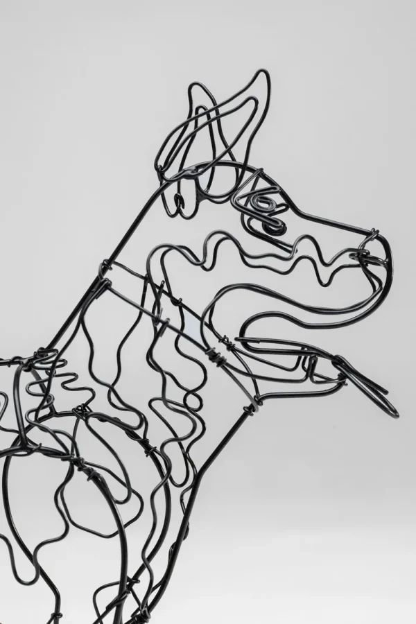 KARE Design Decofiguur Wire Attack Dog 36cm