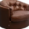 KARE Design Draaibare Fauteuil Music Hall Leather Brown