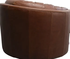 KARE Design Draaibare Fauteuil Music Hall Leather Brown