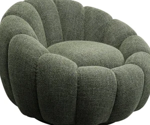 KARE Design Draaifauteuil Peppo Bloom Melange Green