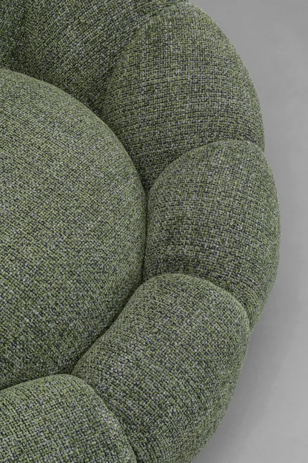 KARE Design Draaifauteuil Peppo Bloom Melange Green