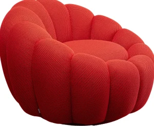KARE Design Draaifauteuil Peppo Bloom Red
