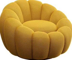 KARE Design Draaifauteuil Peppo Bloom Yellow