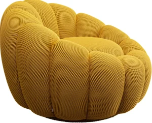 KARE Design Draaifauteuil Peppo Bloom Yellow