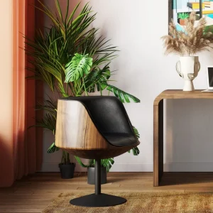 KARE Design Draaistoel Club Walnoot