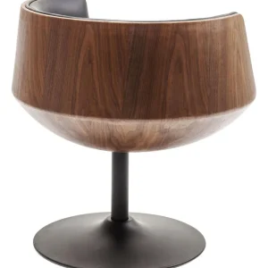 KARE Design Draaistoel Club Walnoot