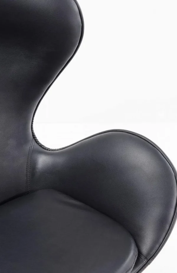 KARE Design Draaistoel Lounge Zwart Walnoot