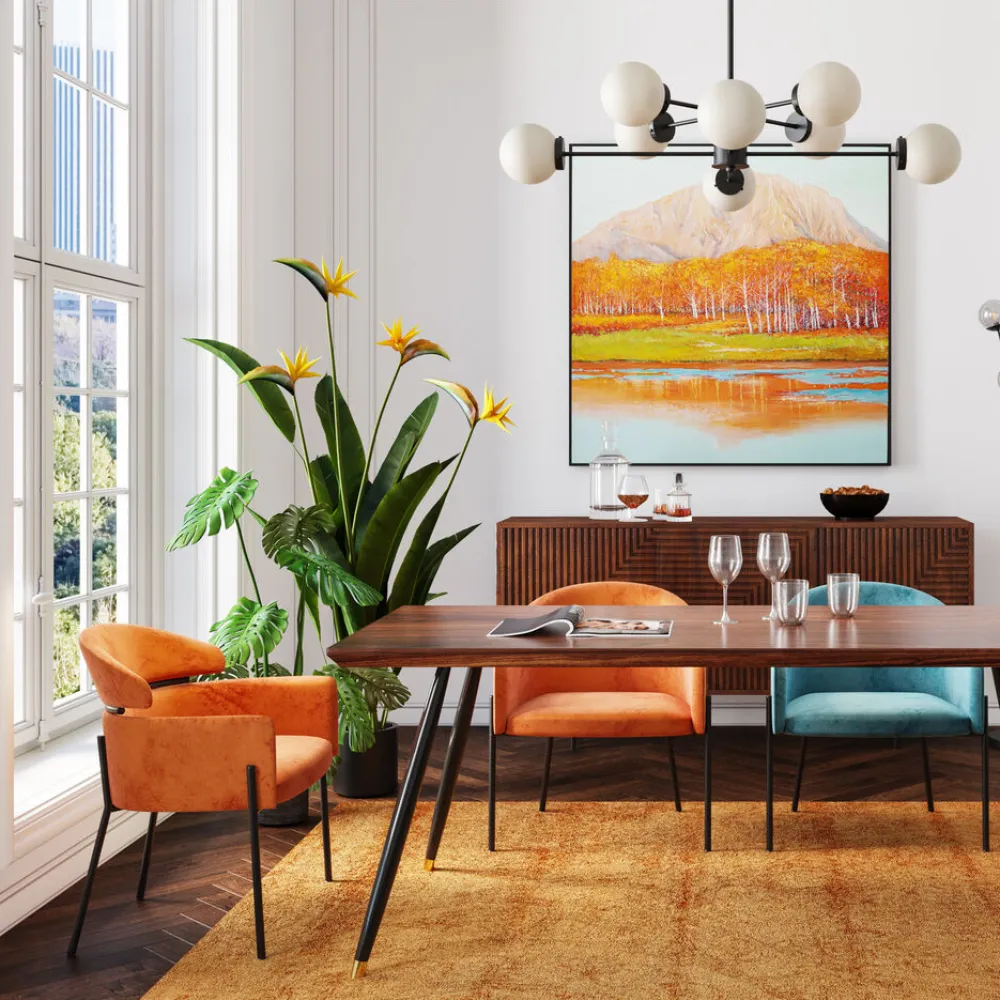 eetkamerstoel_alexia_fluweel_oranje_0.webp KARE Design Eetkamerstoel Alexia Fluweel Oranje