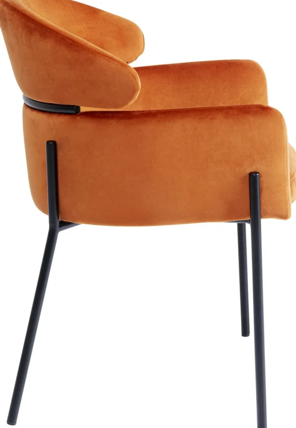 KARE Design Eetkamerstoel Alexia Fluweel Oranje