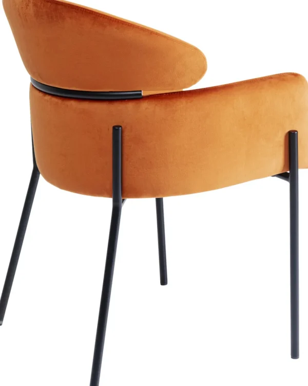 KARE Design Eetkamerstoel Alexia Fluweel Oranje