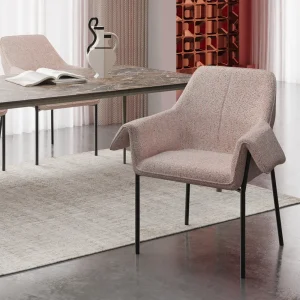 KARE Design Eetkamerstoel Bess Beige Flitter