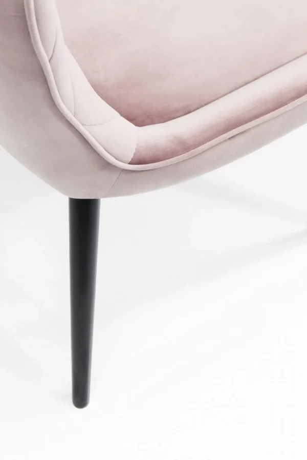 KARE Design Eetkamerstoel Black Marshall Fluweel Roze
