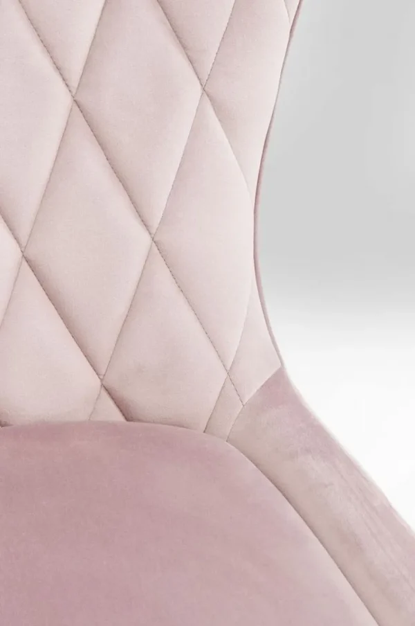 KARE Design Eetkamerstoel Black Marshall Fluweel Roze