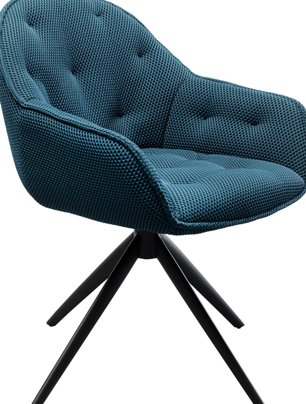 eetkamerstoel_carlito_mesh_bluegreen_1.webp KARE Design Eetkamerstoel Carlito Mesh Bluegreen
