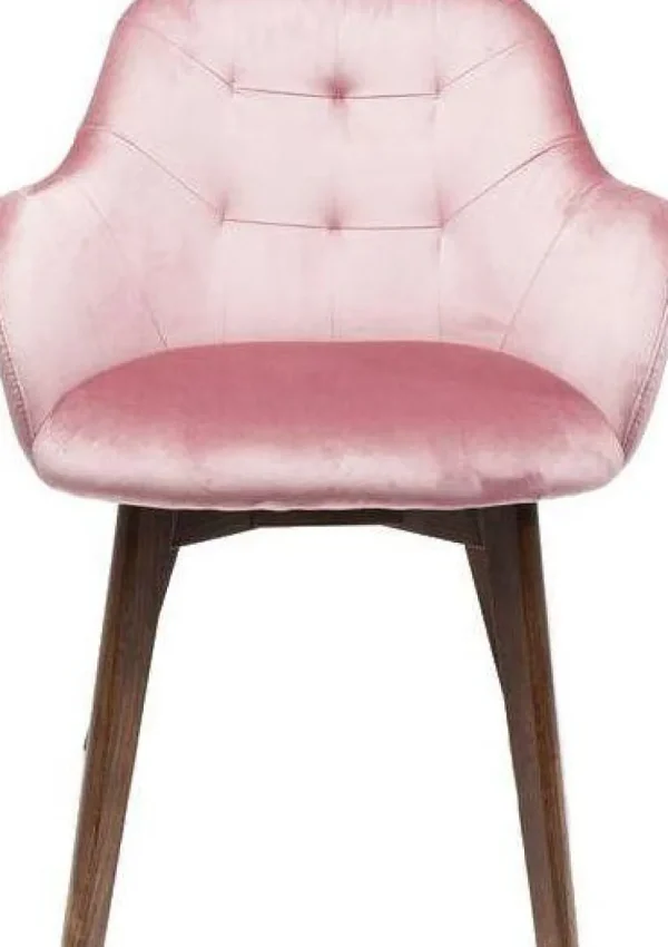 KARE Design Eetkamerstoel Lady Velvet Stitch Rose