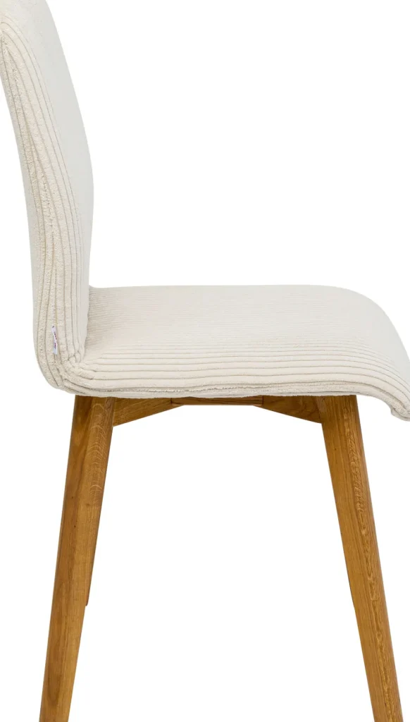 KARE Design Eetkamerstoel Lara Cord Creme