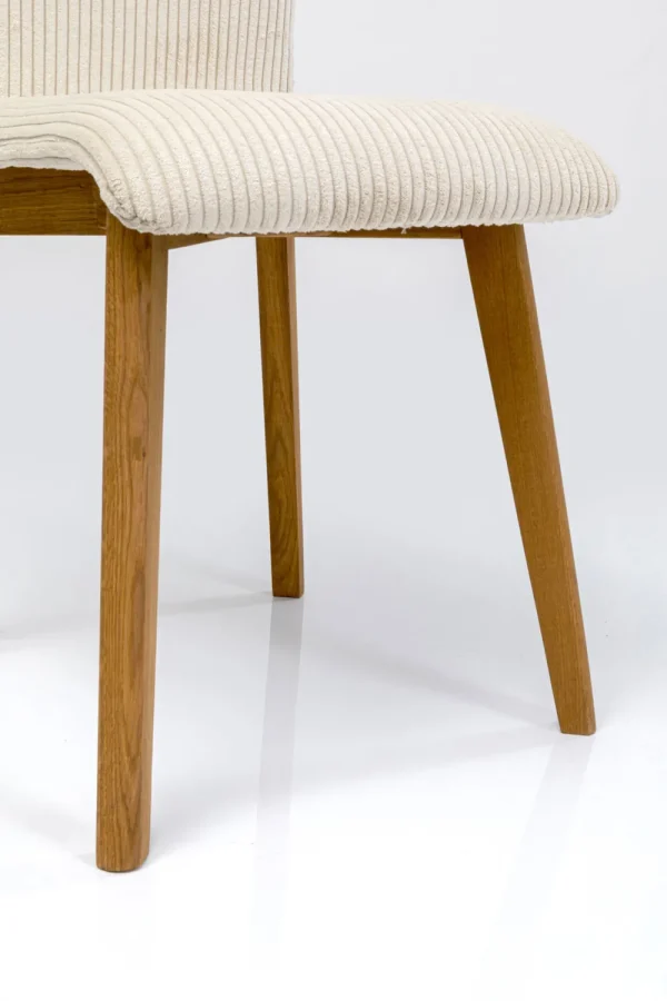 KARE Design Eetkamerstoel Lara Cord Creme