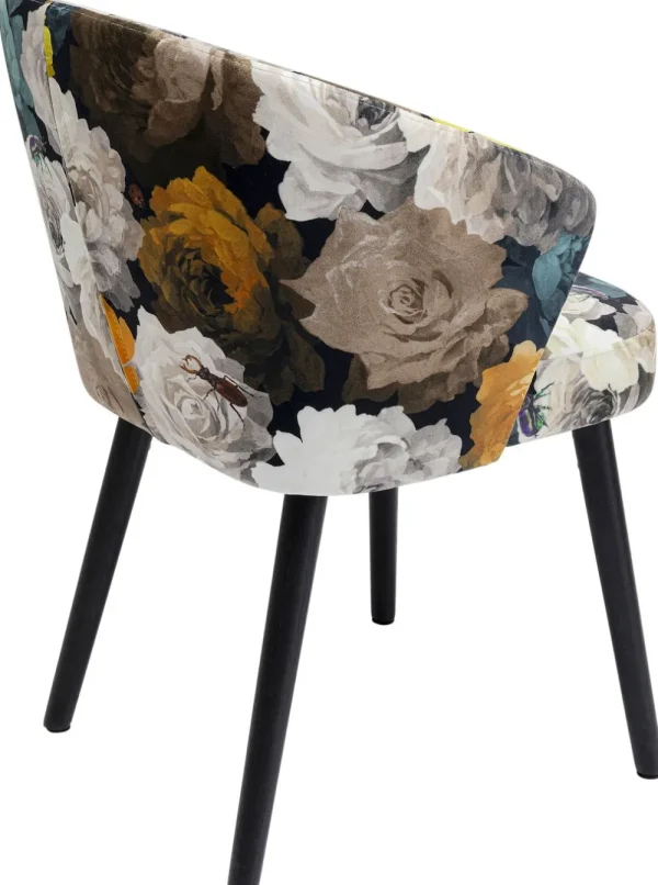 KARE Design Eetkamerstoel Peony Flower Geel