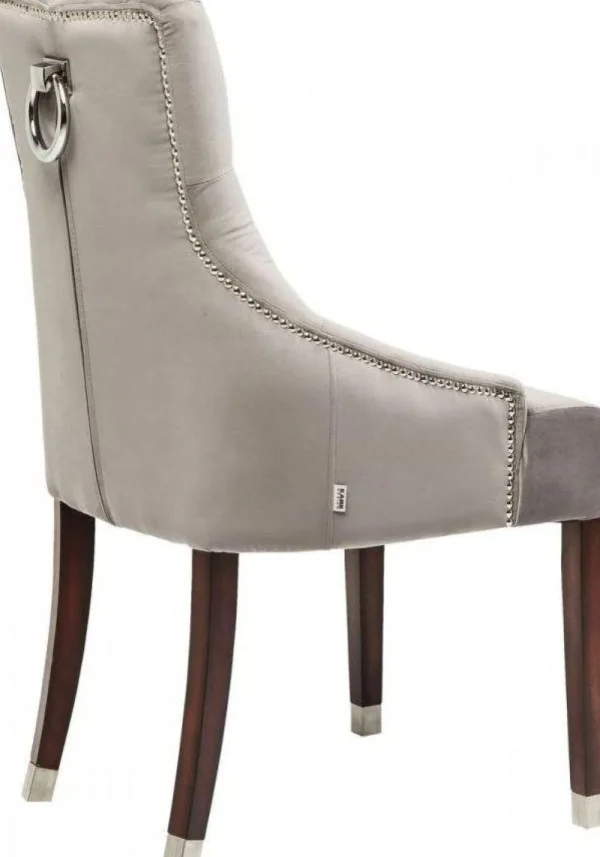 KARE Design Eetkamerstoel Prince Fluweel Grijs