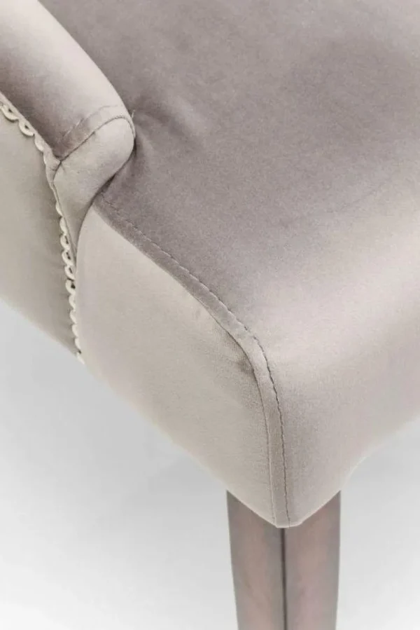 KARE Design Eetkamerstoel Prince Fluweel Grijs