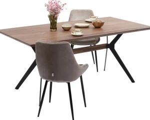 KARE Design Eettafel Downtown Walnoot 220x100cm