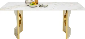 KARE Design Eettafel Eternity Oho Gold 180x90cm