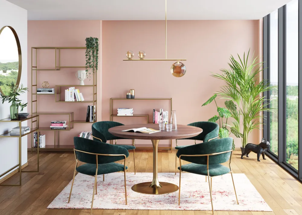 eettafel_invitation_set_walnoot_messing_cm_1.webp KARE Design Eettafel Invitation Set Walnoot Messing Ø90cm