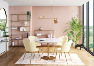 KARE Design Eettafel Invitation Set Wit Messing Ø120cm