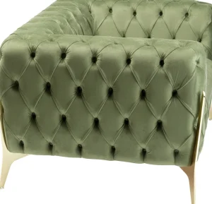 KARE Design Fauteuil Bellissima Velvet Green 120cm