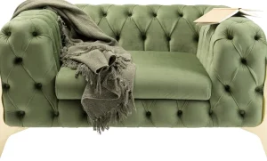 KARE Design Fauteuil Bellissima Velvet Green 120cm