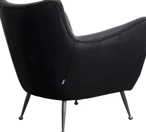 KARE Design Fauteuil Goldfinger Smart Leather Black