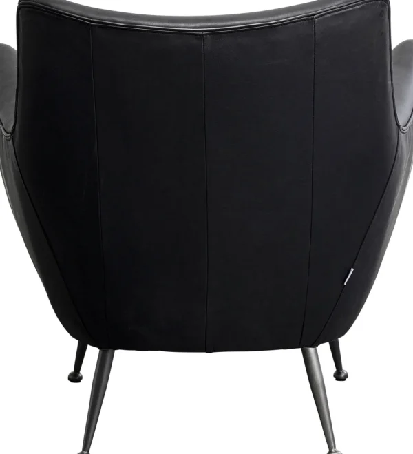 KARE Design Fauteuil Goldfinger Smart Leather Black