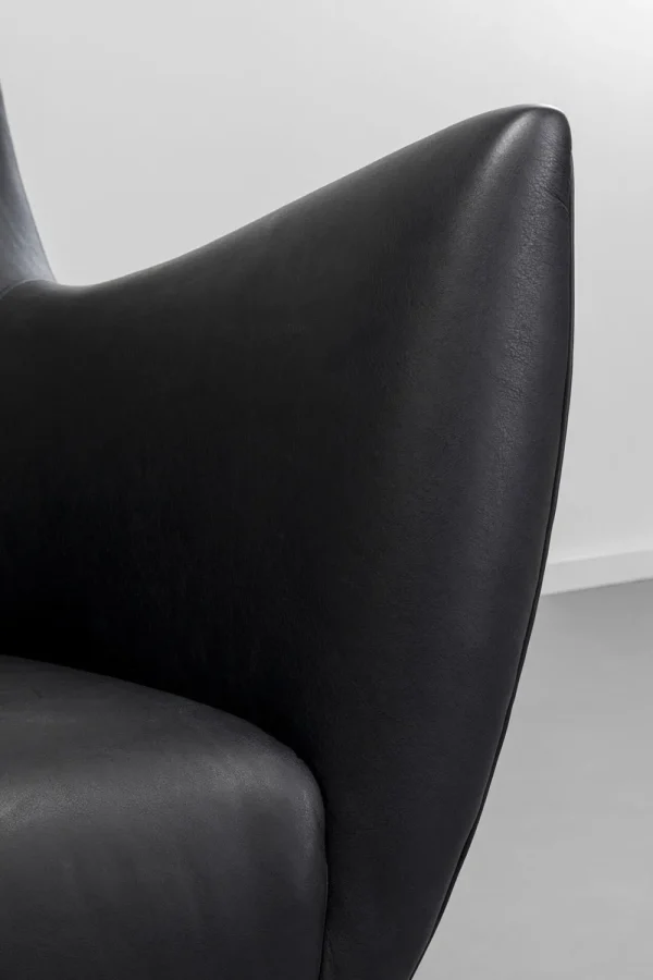 KARE Design Fauteuil Goldfinger Smart Leather Black