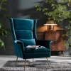 KARE Design Fauteuil Vegas Forever Petrol-Blauw