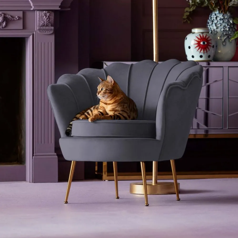 fauteuil_water_lily_grijs_0.webp KARE Design Fauteuil Water Lily Grijs