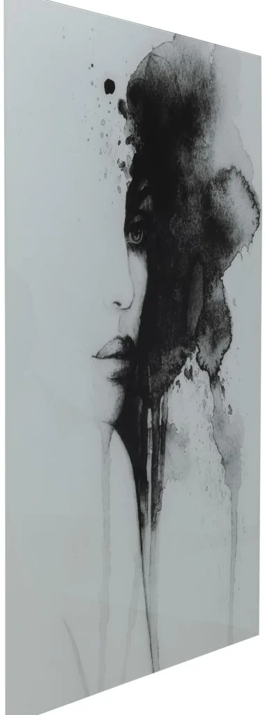 KARE Design Glas Schilderij Smokey Face 100x150cm