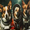 KARE Design Glasschilderij Astronauts Dogs 80x60cm
