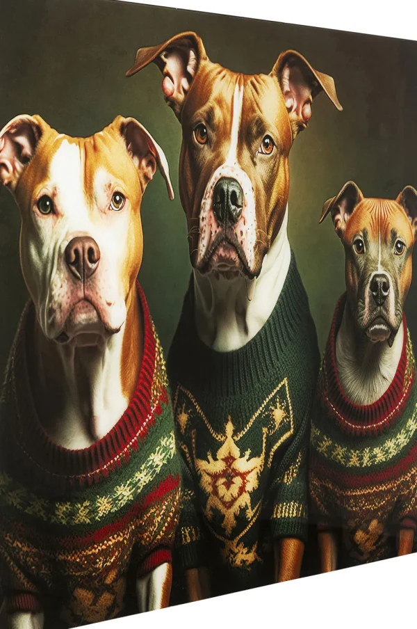 KARE Design Glasschilderij Dog Family 110x90cm