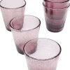 KARE Design Glazen-Set Bubble Mauve (6 Stuks)
