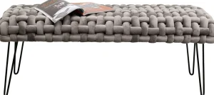 KARE Design Halbank Weave Grijs 128cm