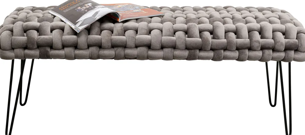 halbank_weave_grijs_cm_1.webp KARE Design Halbank Weave Grijs 128cm