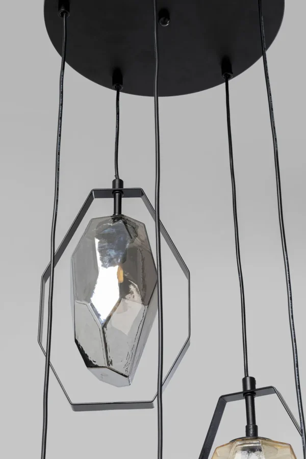 KARE Design Hanglamp Diamond Fever Spiral Black 42cm