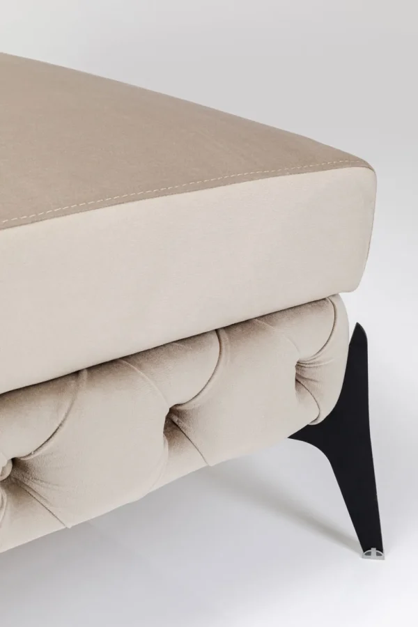 KARE Design Hocker Bellissima Velvet Taupe 80cm