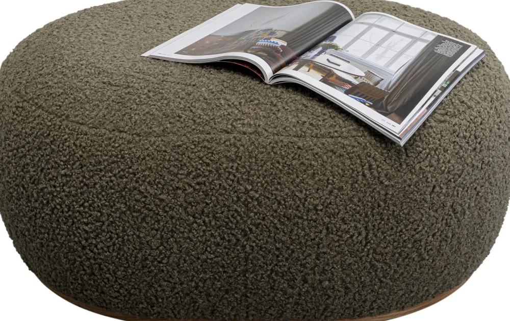 hocker_pebble_boucle_olive_cm_1.webp KARE Design Hocker Pebble Boucle Olive 81cm
