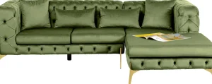 KARE Design Hoekbank Bellissima Velvet Green Right