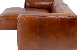 KARE Design Hoekbank Cubetto Leather Brown 170x270cm