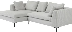 KARE Design Hoekbank Gianni Cord Grijs Links