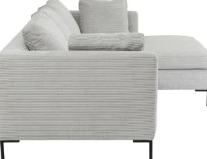 KARE Design Hoekbank Gianni Cord Grijs Rechts