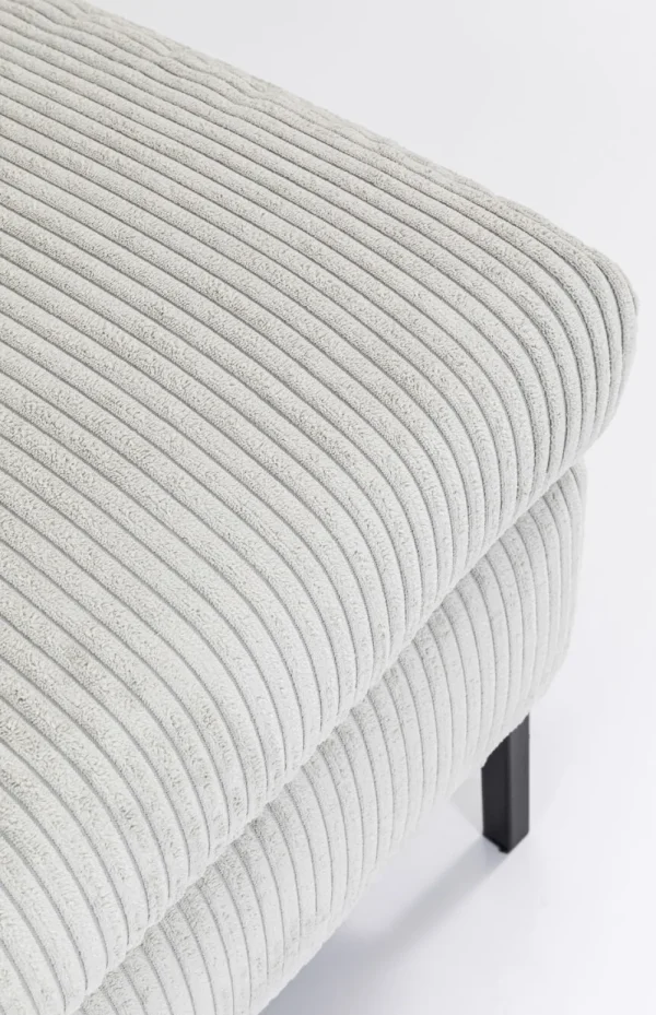 KARE Design Hoekbank Gianni Cord Grijs Rechts