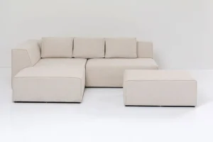 KARE Design Hoekbank Infinity Ottomane Creme Links